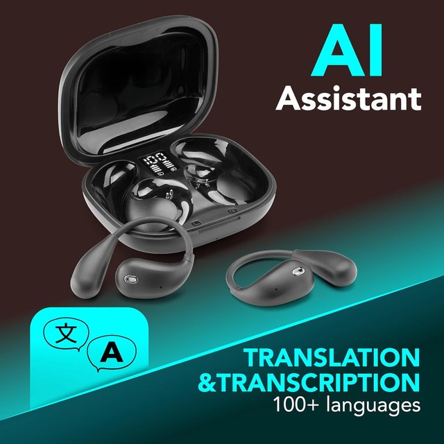 Auricolari Traduttore IA Bluetooth Open-Ear