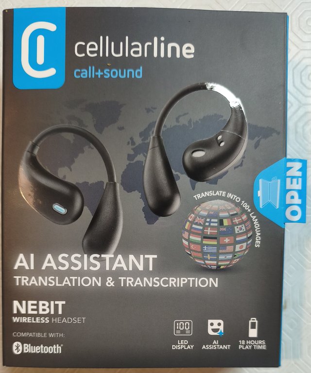 Auricolari Traduttore IA Bluetooth Open-Ear