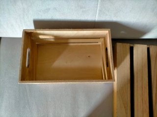 Scatola di legno STORAGE WOODEN BOX con coperchio