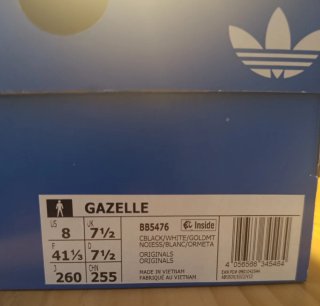 Zapatillas Adidas Gazelle Negras y Blancas