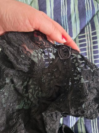 Body vintage pizzo nero