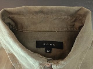 Camicia lino KOAN Uomo Taglia M Verde Oliva