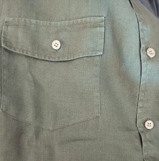Camicia lino KOAN Uomo Taglia M Verde Oliva