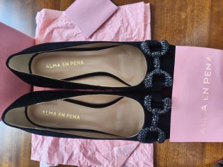 Zapatos Alma en Pena Talla 39 Negros Nuevos