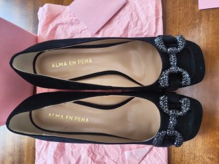 Zapatos Alma en Pena Talla 39 Negros Nuevos