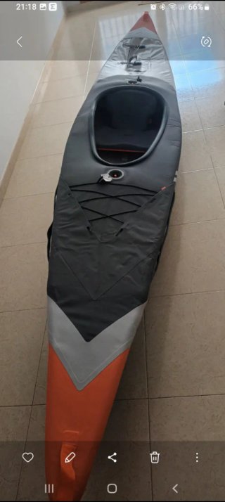 Kayak hinchable con carrito.remo.hinchador.chaleco