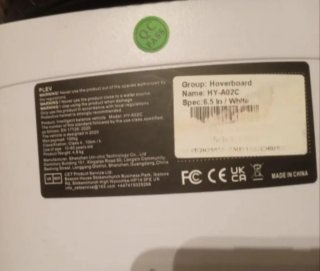 Patín hoverboard Infantil blanco luz led altavoz