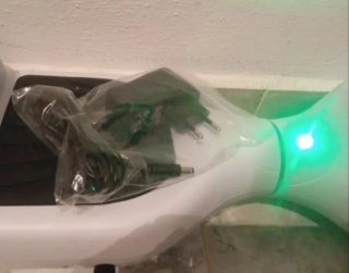 Patín hoverboard Infantil blanco luz led altavoz