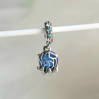 CHARM PULPO AZUL MURANO