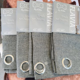4 Tende Vivy Victoria Grigio 140x280 cm.