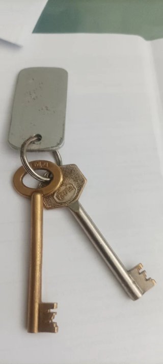 Puerta de hierro con doble cerradura