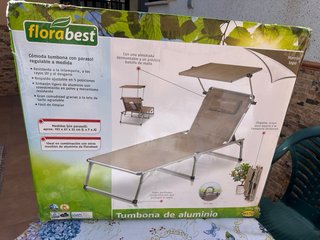 Tumbona Florabest plegable con parasol
