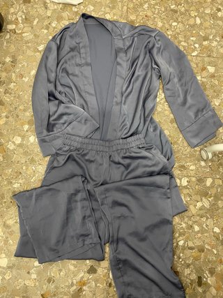 Conjunto pijama seda azul