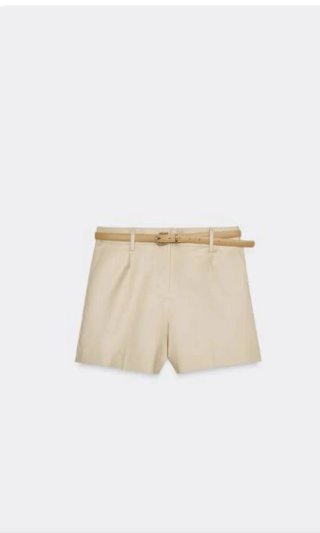 Bermuda Zara Pinzas con Cinturón Talla XL