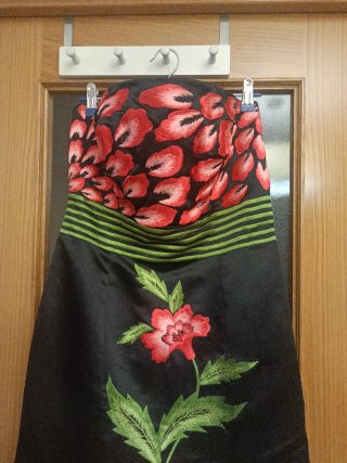 Vestido fiesta/ceremonia floral negro