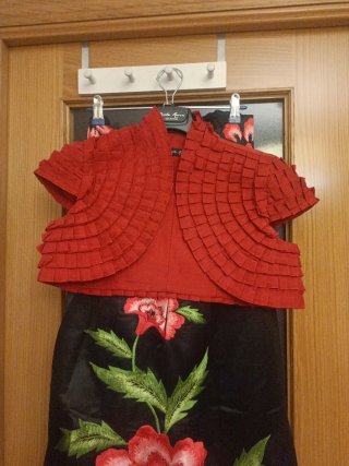 Vestido fiesta/ceremonia floral negro