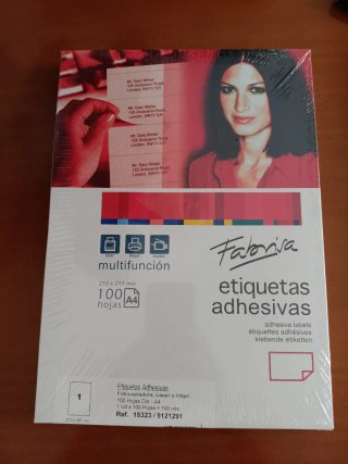 Etiquetas Adhesivas Fabrisa A4 100 uds