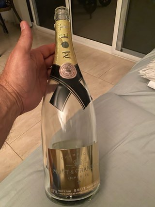 Botella decorativa luminosa, con luz integrada