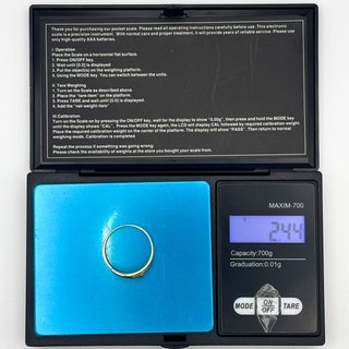 Anillo Oro 18K, 2.44gr, T-22