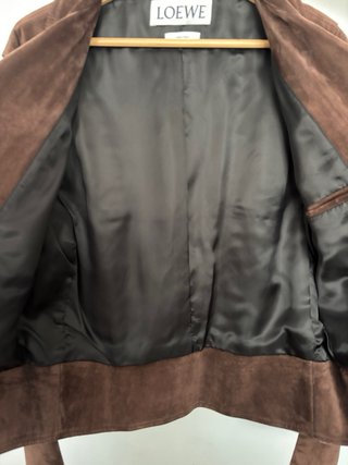 Chaqueta cazadora Biker Cuero Marrón Loewe