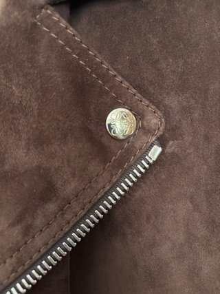 Chaqueta cazadora Biker Cuero Marrón Loewe