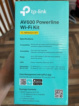 TP-Link Powerline Wi-Fi Extender AV600