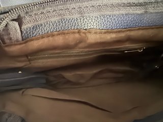 Bolso estilo lazo beige y multicolor