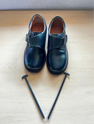 Zapatos Blucher Colegiales Azul T.33