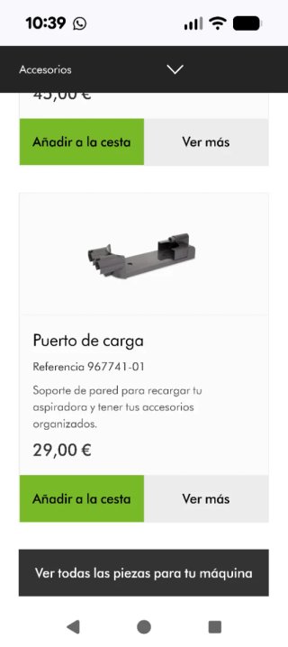 Porta di ricarica Dyson V8