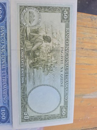 Biglietto da 100 e 50 Escudi della Guinea Portoghese Non circolante