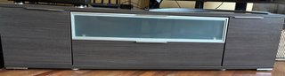 Mueble TV madera y cristal