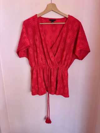 Conjunto Cortefiel Top y Pantalón Fucsia Talla S