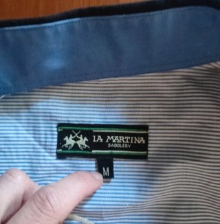 Camisa La Martina Negra Estampada