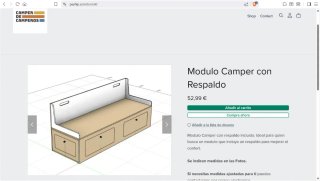 Módulo Sofá Cama Camper con Respaldo