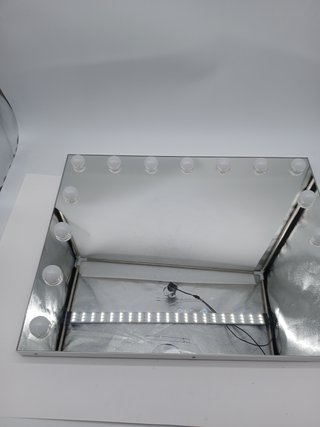 Specchio per trucco Hollywood con luce, specchio da toeletta con 15 lampadine LED e porta di ricarica USB, 3 modalità di illuminazione regolabile