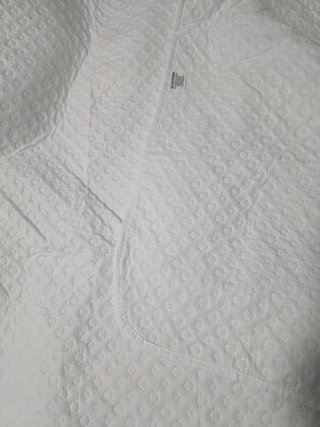 Colcha boutí fina piqué azul y blanco