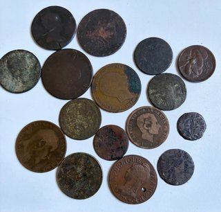 Lote 16 Monedas Antiguas y Vintage