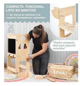 Torre Montessori 3 en 1 Pizarra y Mesa