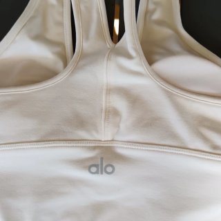 Top fitness Alo bianco panna