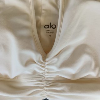 Top fitness Alo bianco panna