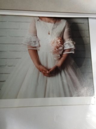 Vestido de Comunión Blanco y Rosa VENTA EN PERSONA