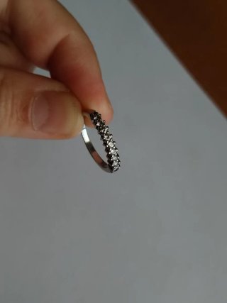 Anillo oro blanco con circonitas