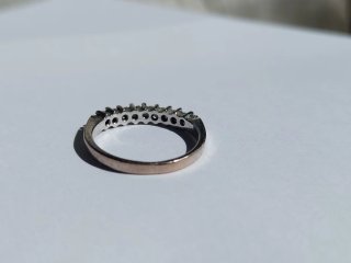 Anillo oro blanco con circonitas