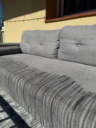 Sofá 2-3 plazas gris tela