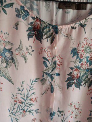 Blusa Cortefiel Estampada Flores Rosa