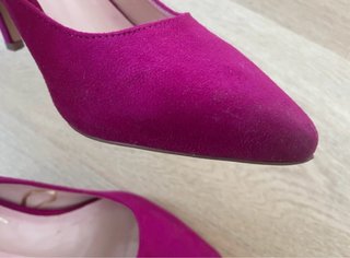 Zapatos tacón ante fucsia