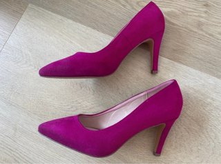 Zapatos tacón ante fucsia