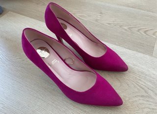 Zapatos tacón ante fucsia