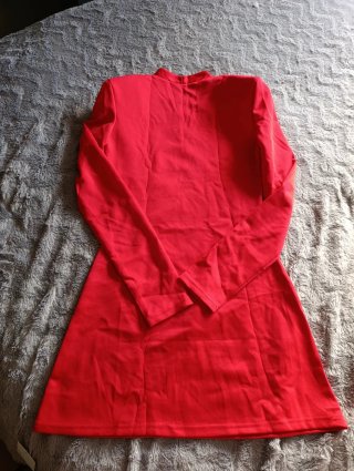 Vestido rojo manga larga talla S