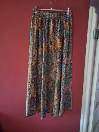 Falda larga estampada talla única